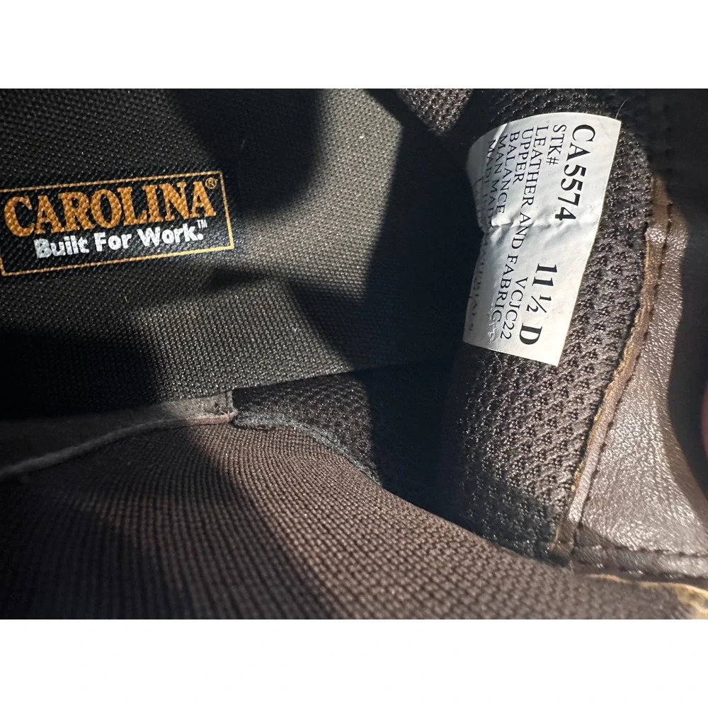 Carolina CA5574 Mens 11.5 D Brown Leather Chelsea Work Boots Slip  Resistant